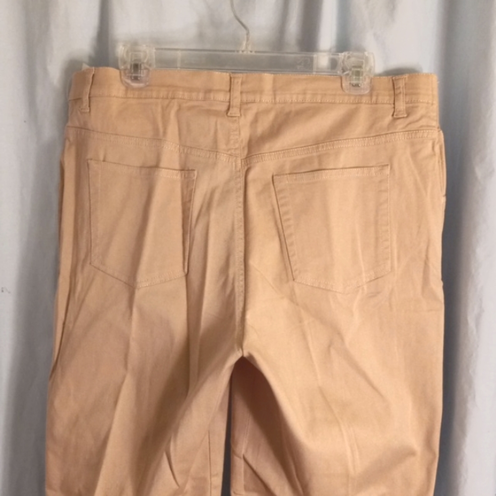 Maternity Announcements L 12/14 Khaki Stretch Twill Pants - Picture 7 of 11